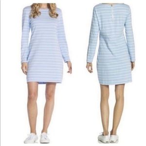 Sail to Sable blue white rope texture stripe dress